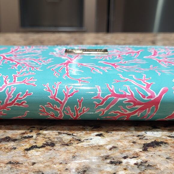 Simply Southern Blue and Pink Coral Clutch / Wallet Zippered EUC - Picture 9 of 16